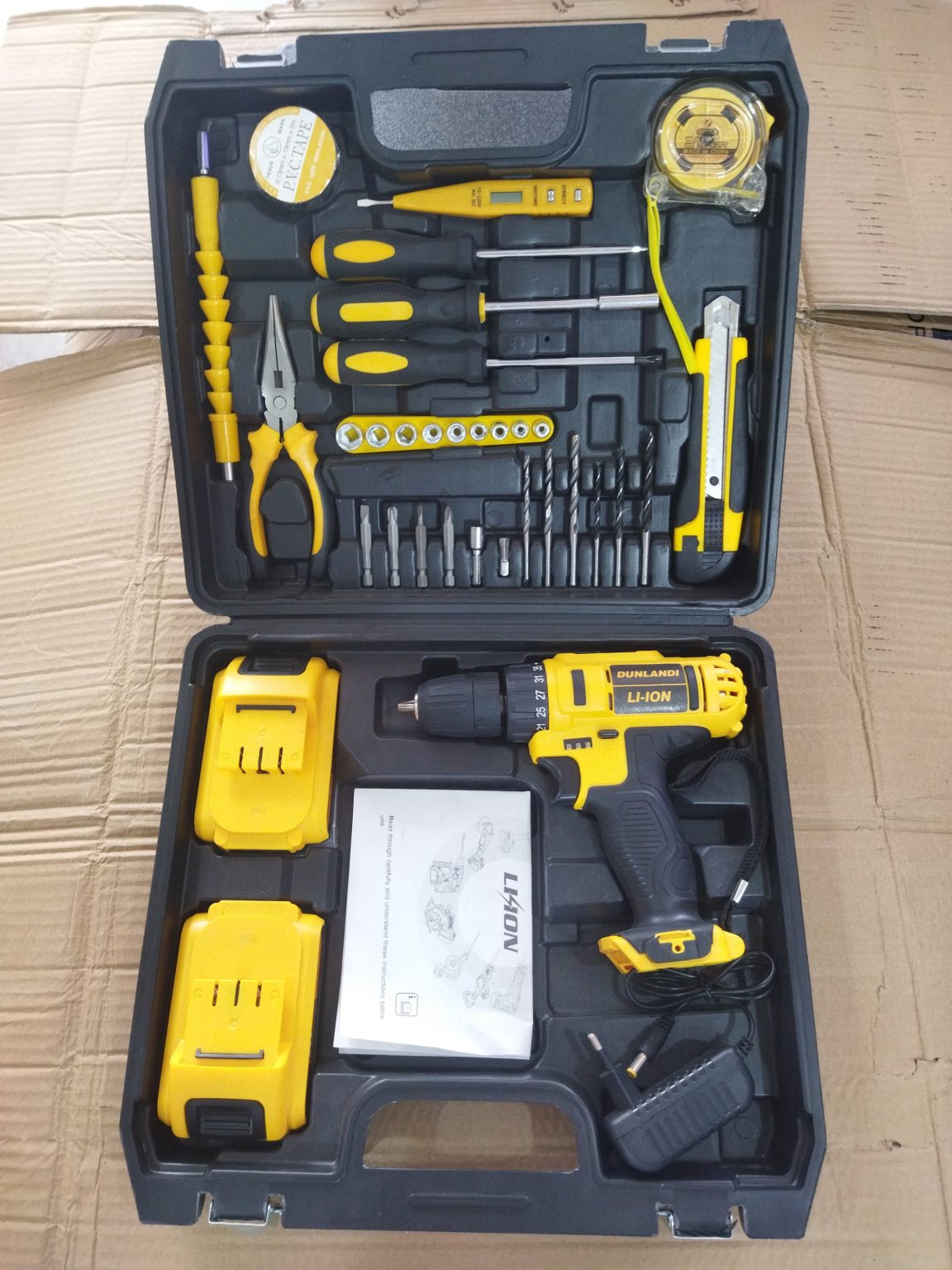 Chargeable 35 Pieces Chargeable Drill Tool Box - Karkhano Market online Shop