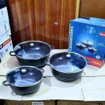 Germany Lot Imported Granite 6 Pieces Jumbo Cookware Set