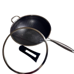 Germany lot imported heavy wight 36cm honeycomb laser printing deep frying pan