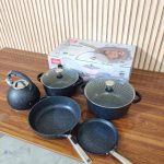 UAKEEN German 11 Pieces Granite Cookware Set