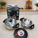 Vilez automatic pressure cooker with steamer 6L &4L