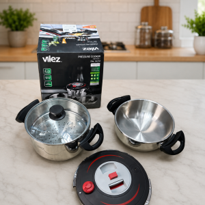 Vilez automatic pressure cooker with steamer 6L &4L